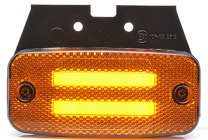 Фонарь габаритный LED 24V/12V/1.3W жёлтый угл. крепление (LED полосы) - WAS/1138W158