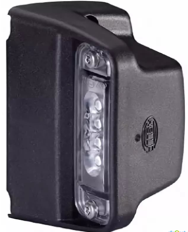 Подсветка номера LED, черный корпус, 12-24V (большая) - HELLA/BEHR/2KA010278-021