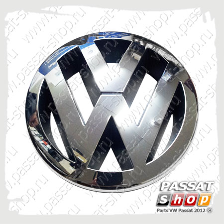 Эмблема VW (на решётке радиатора) хром D=130мм - NTP/VW303031