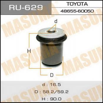 Сайлентблок Toyota LC Prado 150 нижнего рычага, задний - MASUMA/RU629