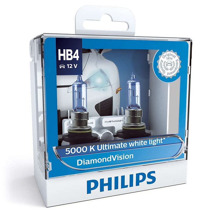 Лампа HB4 12V 55W P22d, DiamondVision (комплект 2шт.) - PHILIPS/9006DVS2