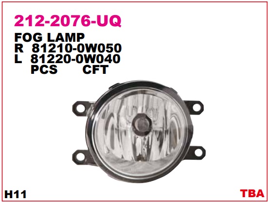 Фара противотуманная Toyota LC150 Prado после 2009г., левая - DEPO/212-2076L-UQ