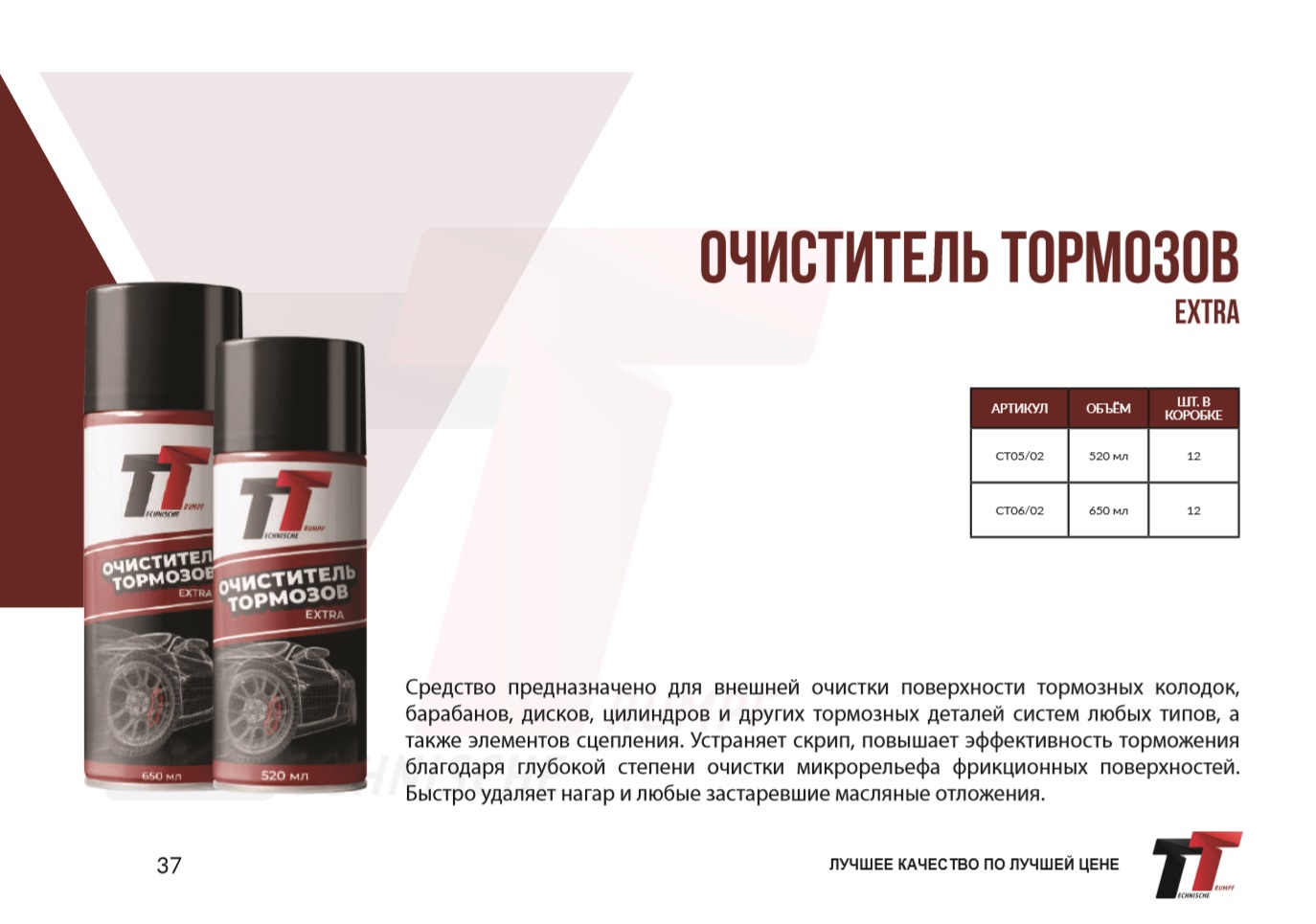 Очиститель тормозов TT Extra, аэрозоль - Technische Trumpf (НПО Химсинтез)/CT06/02
