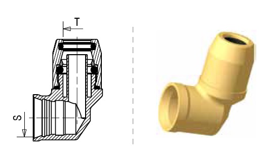 Соединитель угл. 10/P5 (трубка 10х1,0) - RAUFOSS/6236991