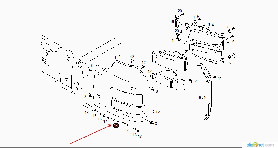 Распрока MAN TGA/TGS (угловой части бампера) - MAN/81416100341