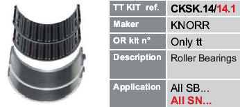 Подшипник суппорта KNORR SB6/7 (игольчатый) - TRUCKTECHNIC/CKSK14