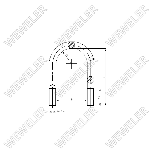 Стремянка М27x101/114,5 h=390/HD125 MAN TGA/TGL/TGM/TGS/TGX задняя - WEWELER/B088M27A002