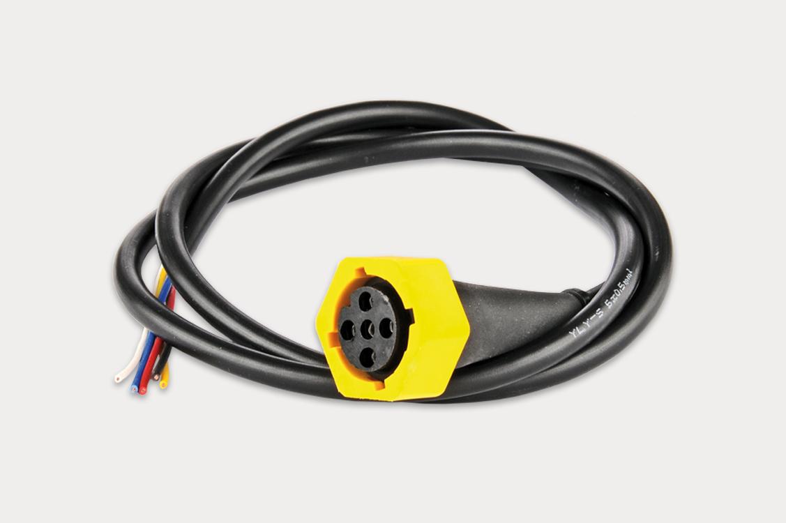 Разъем электрический 5-pin (Байонет), желтый, с проводом - FRISTOM/WTYBAJONETLM10