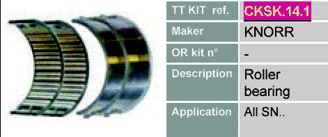 Подшипник суппорта KNORR SN/SB/SK (игольчатый) - TRUCKTECHNIC/CKSK141