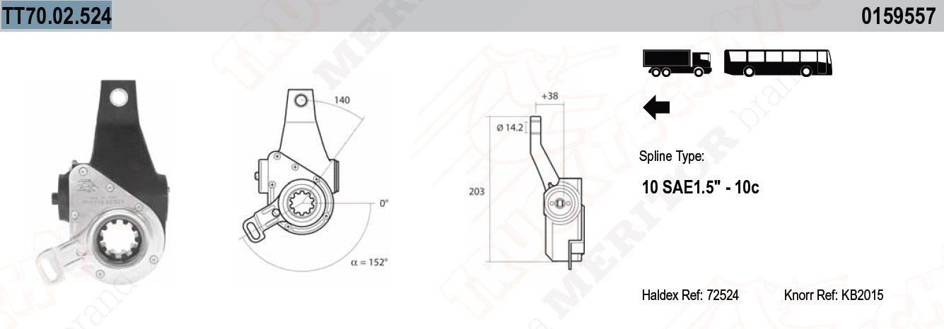 Трещетка DAF 95XF авт. передн. левая - TRUCKTECHNIC/TT7002524