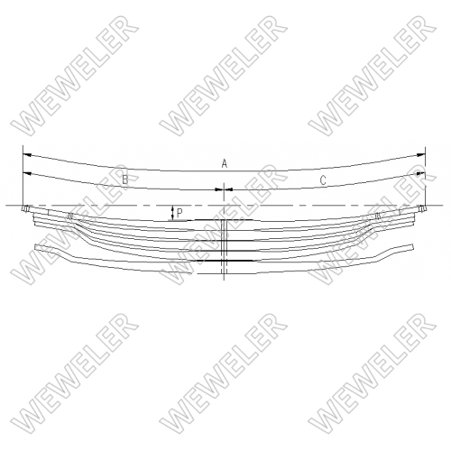 Рессора MB 5-лист. задн. 780x780/4х23+1/31х100 - WEWELER/F020T916ZA70