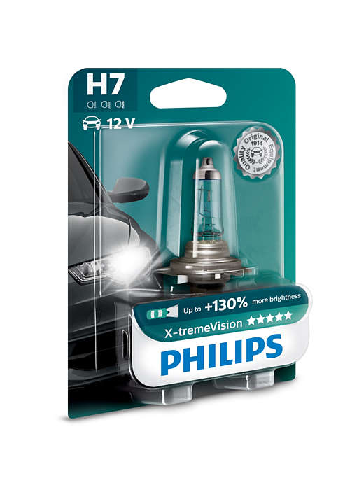 Лампа H7 12V 55W PX26d X-tremeVision +130% (блистер 1шт.) - PHILIPS/12972XVB1