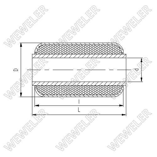 Сайлентблок полурессоры BPW d=30мм/D=60мм/H=72мм мет.-рез-мет. - WEWELER/C234691A