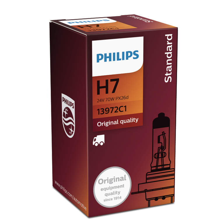 Лампа H7 24V 70W PX26d, Standard - PHILIPS/13972C1