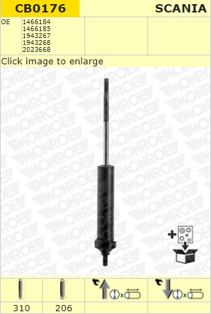 Амортизатор кабины SCANIA-4/P/R/G передний I/I - MONROE/CB0176