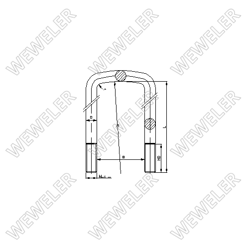 Стремянка М27x101/114,5 h=550 HD=125мм MAN TGA/TGL/TGM/TGS/TGX - WEWELER/B088M27A007