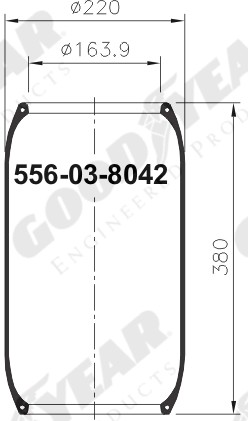 Пневморессора 928N 380-220 - FIRESTONE/W010950228