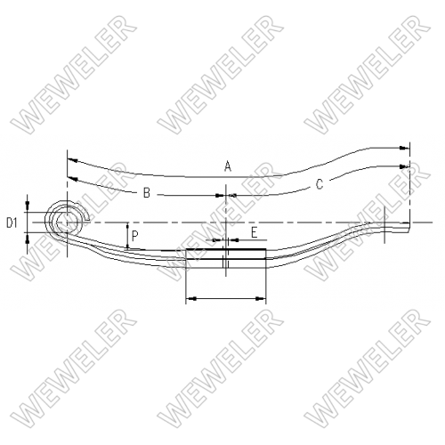 Рессора GIGANT 2-лист. 385x440/2x20/80 - SCHOMAECKER/27101900