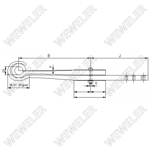 Полурессора BPW 2-лист. 550х395/2х40х100 - WEWELER/F179Z125ZA75