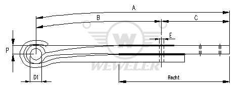 Полурессора SCANIA-3 2-лист. задн. 705х345/1х43+1х40х120 - WEWELER/F010T184ZA75