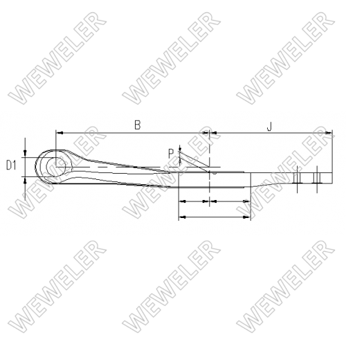 Полурессора SAF 1-лист. 550х430/1х51х100 - WEWELER/F188Z053ZA75