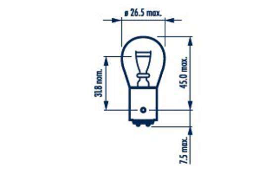 Лампа 24V 21/5W BAY15d (2-х контактная) - NARVA/17925