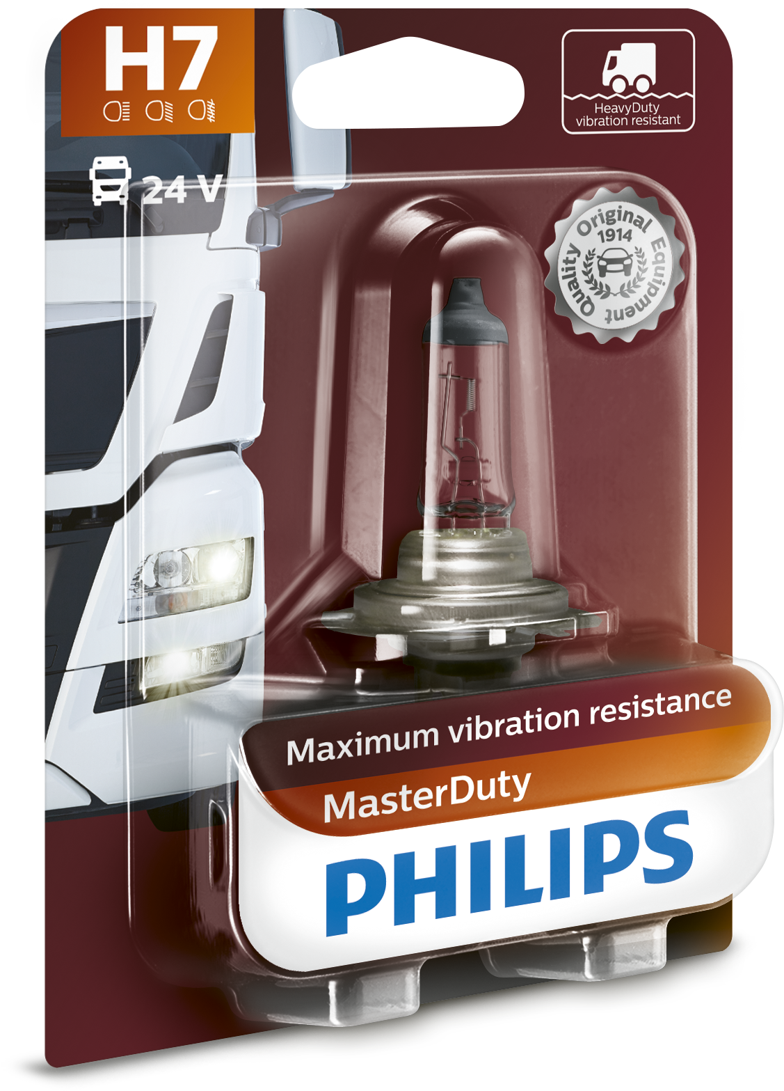 Лампа H7 24V 70W PX26d MasterDuty (блистер 1шт.) - PHILIPS/13972MDB1