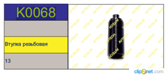 Болт суппорта KNORR-BREMSE SB5/SB6/SB7/SN6/SN7 калибровочный - AVTECH/K0068