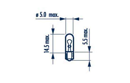 Лампа 12V 1,2W W2X4.6d (блистер 2шт.) - NARVA/17037