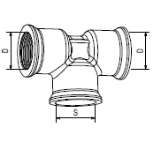 Тройник внутр. М16х1,5/P5/М16х1,5 - RAUFOSS/6236835