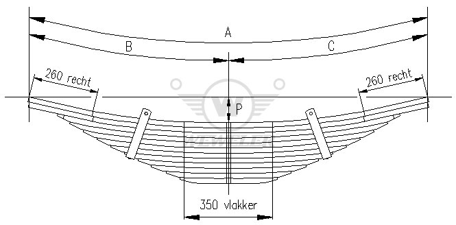 Рессора SCANIA 12-лист. задн. 800+800/12х20х90 - WEWELER/A010T226ZA70