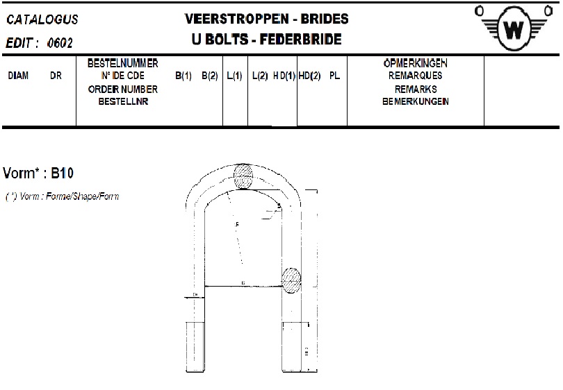 Стремянка М30х115/145 h=432 HTрезьба=85мм BPW - WEWELER/B179M30A008