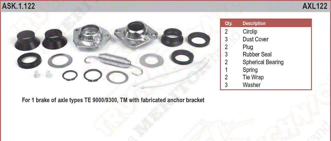 Р/к тормозного вала ROR TE на колесо - TRUCKTECHNIC/ASK1122