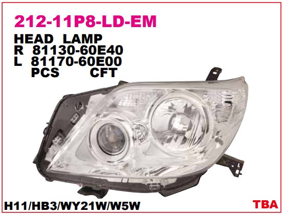 Фара Toyota LC150 Prado после 2009г., левая - DEPO/212-11P8L-LD-EM