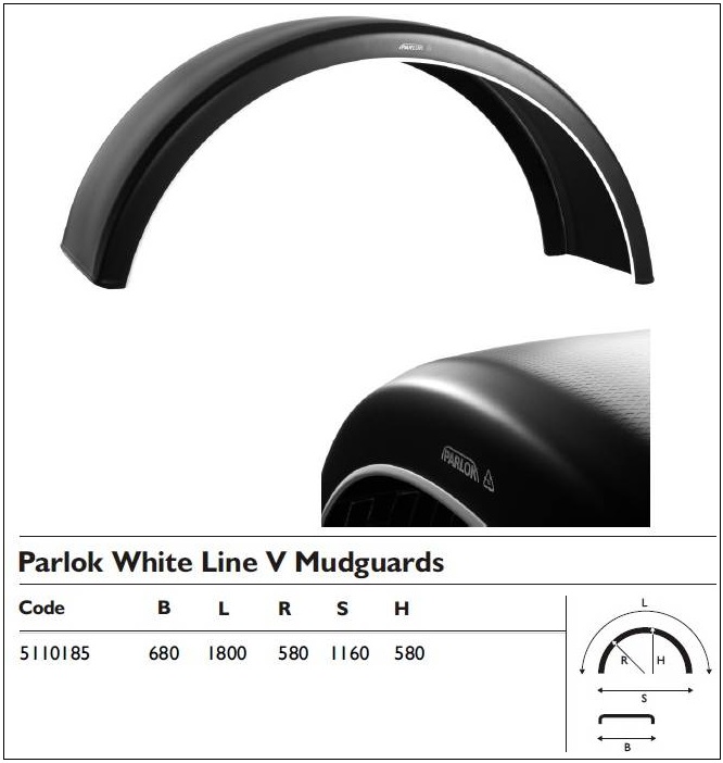 Крыло прицепа 680х1160 для сдвоенных колес - PARLOK/5110185